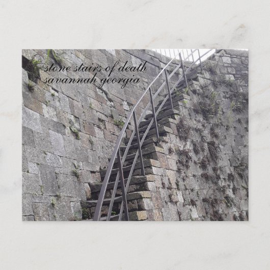 デス・サバンナ・ジョージアの石の階段 ポストカード (正面)