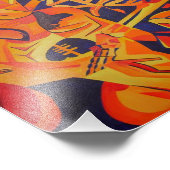 デス・ジオメカラフルトリアル・アートの取り入れ フォトプリント            (角)