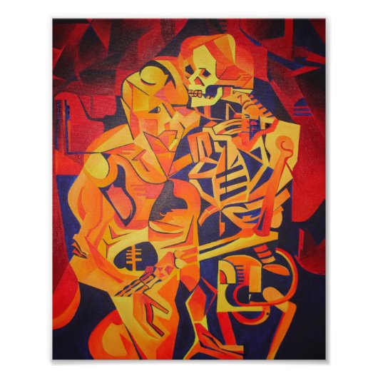 デス・ジオメカラフルトリアル・アートの取り入れ フォトプリント            (正面)