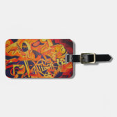 デス・ジオメカラフルトリアル・アートの取り入れ ラゲッジタグ (正面横)