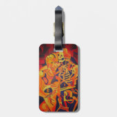 デス・ジオメカラフルトリアル・アートの取り入れ ラゲッジタグ (裏面縦)