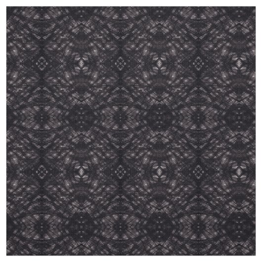 デス ダーク ブラック 抽象的 水彩画アート ファブリック (見本)