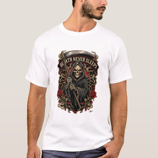 デス・ネバー・スリープス 長袖 Tシャツ (正面)