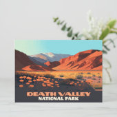 デス・バレー国立公園カリフォルニアポピーの看板 招待状 (スタンド正面)