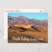 デス・バレー国立公園、カリフォルニアのはがき ポストカード (正面/裏面)