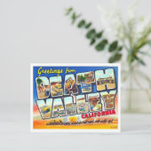 デス・バレー、カリフォルニアヴィンテージビッグ・レターズ ポストカード (スタンド正面)