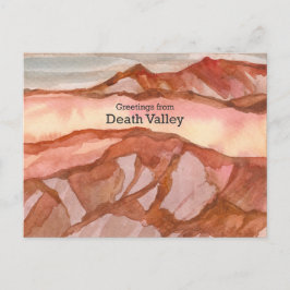 デス・バレー・カリフォルニア山地デザートランドスケープ ポストカード