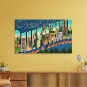 デス・バレー，カリフォルニア – ラージ・レター・シーン2 キャンバスプリント (インサイチュ (リビング))