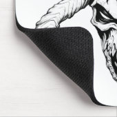 デス・ホワイトの神のスカル マウスパッド (コーナー)