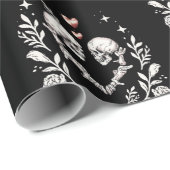 デス ラバーズ ゴシック スケルトン ウェディング ラッピングペーパー (ロールコーナー)