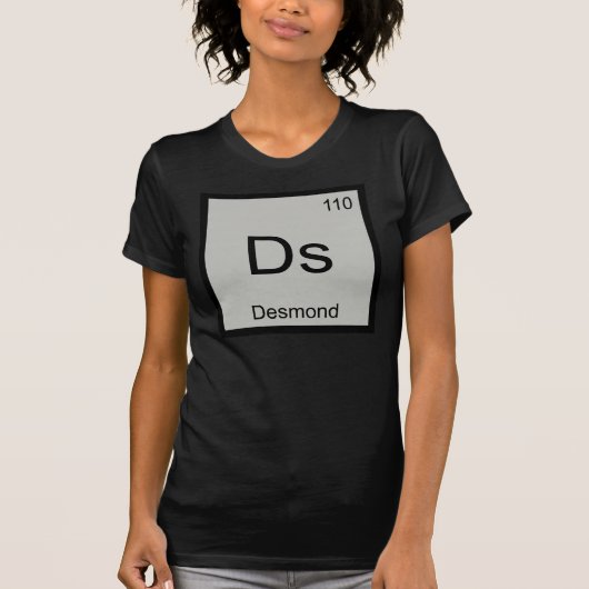 デズモンド名化学元素周期表 Tシャツ (正面)