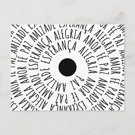 デセジョスデナタル – アモールフェエスペランサ ポストカード (正面)