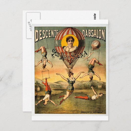 デセンテダブサロンパー恋しく思ステナヴィンテージサーカス ポストカード (正面/裏面)