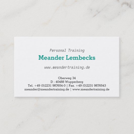 デゼントミットプンクト 名刺 (正面)