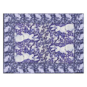 デダムブルー&ホワイトラビットセラミックタイルテーブルクロス テーブルクロス (正面(横))