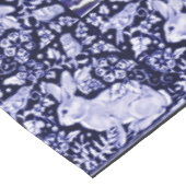 デダムブルー&ホワイトラビットセラミックタイルテーブルクロス テーブルクロス (アングル)