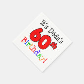 デダ60誕生日チェコグランパ スタンダードカクテルナプキン (角)