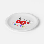 デダ60誕生日チェコグランパ ペーパープレート (アングル)