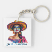 デッエレガントドシュガースカルレディカラフル キーホルダー (裏面)