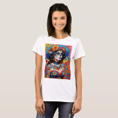 デッカラフルドシュガースカルアートティーの日 Tシャツ (正面フル)