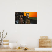 デッキに2つ – 小さなポスター ポスター (キッチン)