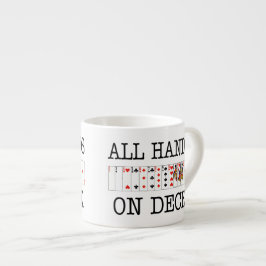 デッキのトランプのすべての手 エスプレッソカップ