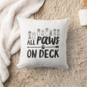 デッキの上の全ての足の名犬引用文里犬 クッション (ブランケット)