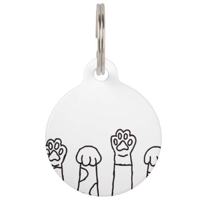 デッキの上の全ての足の名犬引用文里犬 ペット　ネームタグ (正面)