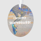 デッキの回転 – スケートボードトリック オーナメント (正面)