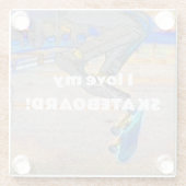 デッキの回転 – スケートボードトリック ガラスコースター (裏面)