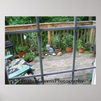 デッキキャット（窓） ポスター