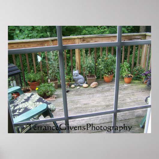 デッキキャット（窓） ポスター (正面)