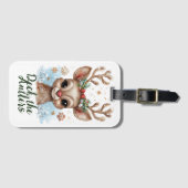 デッキザクリスマス〔雄ジカの〕枝角タグ ラゲッジタグ (正面横)