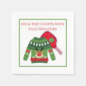 デッキザコート醜いピックボール醜いセーターパーティー スタンダードカクテルナプキン (正面)