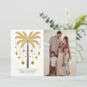 デッキザパームズゴールデンパームツリークリスマスフォト シーズンカード (スタンド正面)