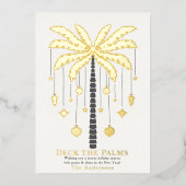 デッキザパームズゴールデンパームツリークリスマス 箔シーズンカード (正面)