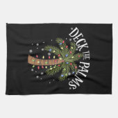 デッキザパームズトロピカルハワイクリスマスパームツリー キッチンタオル (横)