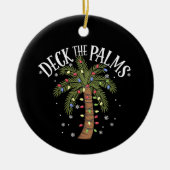 デッキザパームズトロピカルハワイクリスマスパームツリー セラミックオーナメント (正面)