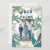デッキザパームズトロピカルホリデーフォトカード 招待状 (正面)