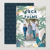 デッキザパームズトロピカルホリデーフォトカード 招待状 (正面/裏面)