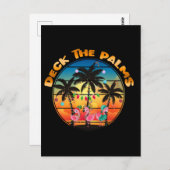 デッキザパームズビーチトロピカルクリスマス  ポストカード (正面/裏面)