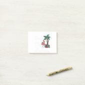 デッキザパームトロピカルクリスマスフラミンゴクリスマス ポストイット (デスク上)