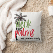 "デッキザパーム"トロピカルビーチクリスマスカスタム クッション (ブランケット)