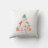 デッキザホールズクリスマスツリーデコレーションホリデイ クッション (裏面)