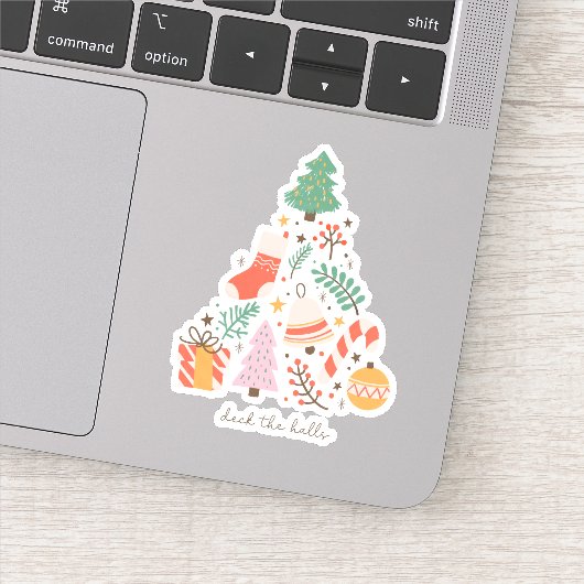 デッキザホールズクリスマスツリーデコレーションホリデイ シール (詳細)