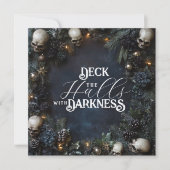 デッキザホールズダークネスゴシックスカルクリスマス シーズンカード (正面)