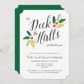 デッキザホールズフェスティバルホリデーパーティー招待状 招待状 (正面/裏面)