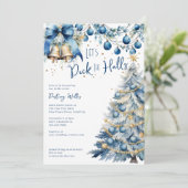 デッキザホールズブルークリスマスブライダルシャワー 招待状 (スタンド正面)