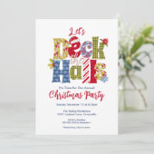 デッキザホールズホリデーパッチワーククリスマスパーティー 招待状 (スタンド正面)