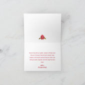 デッキザホールズホリデーパッチワークファミリークリスマス カード (内部)